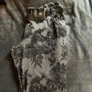Adidas joggers with floral print